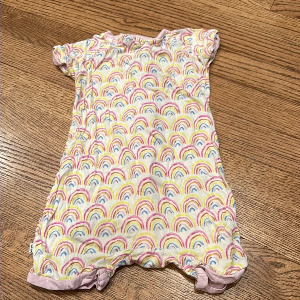 Little Sleepies rainbow shortie zippie
